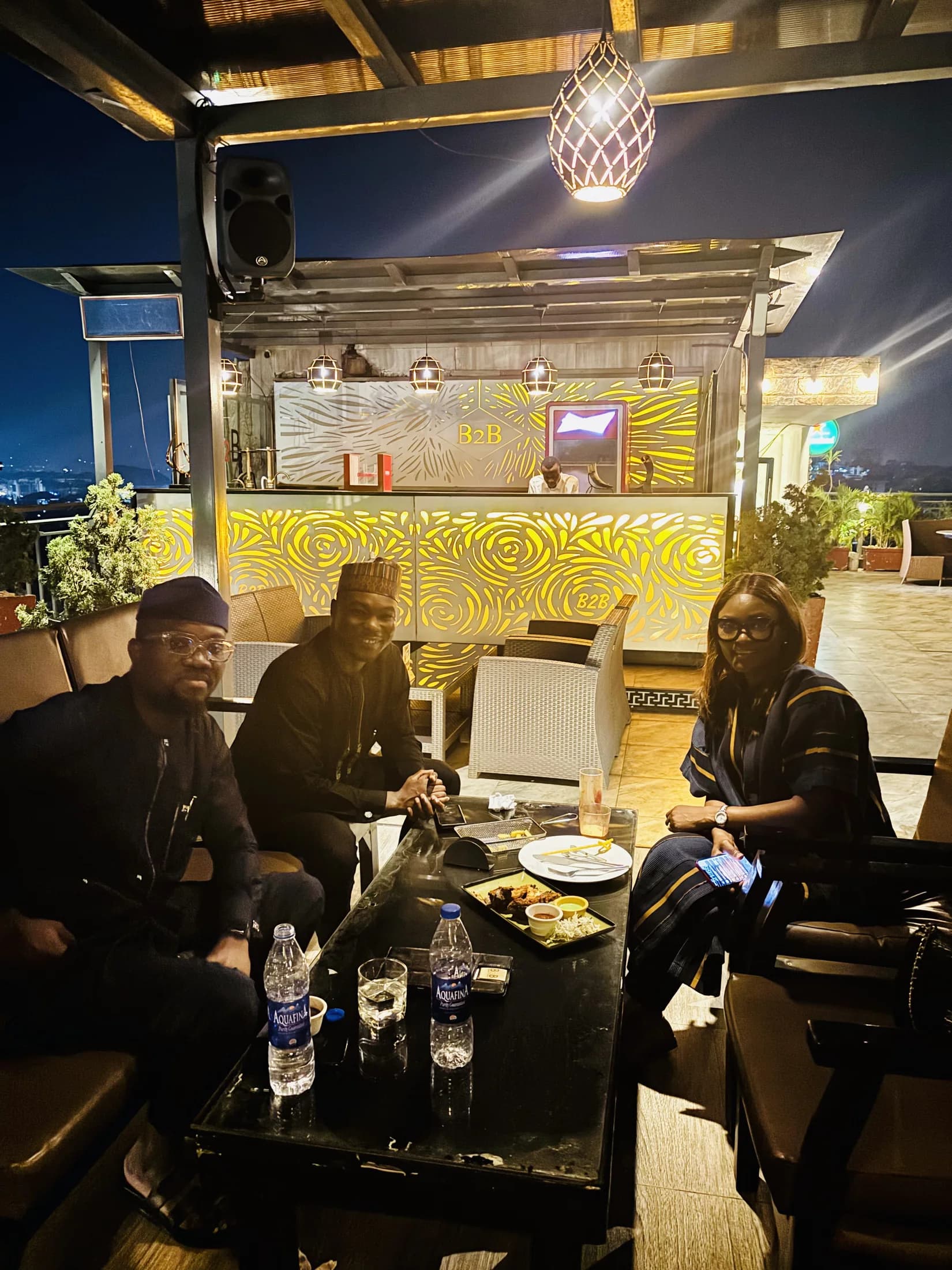 Members in an intimate lounge